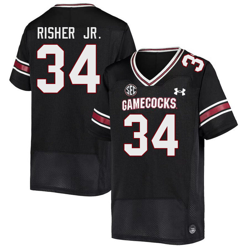 Men #34 Jamian Risher Jr. South Carolina Gamecocks 2023 College Football Jerseys Stitched-Black